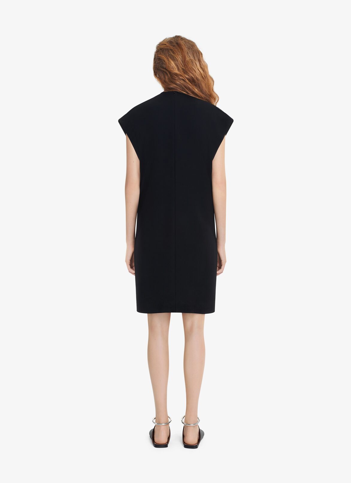 CADY SLEEVELESS SCARF DRESS ALAÏA BLACK CADY SLEEVELESS SCARF DRESS